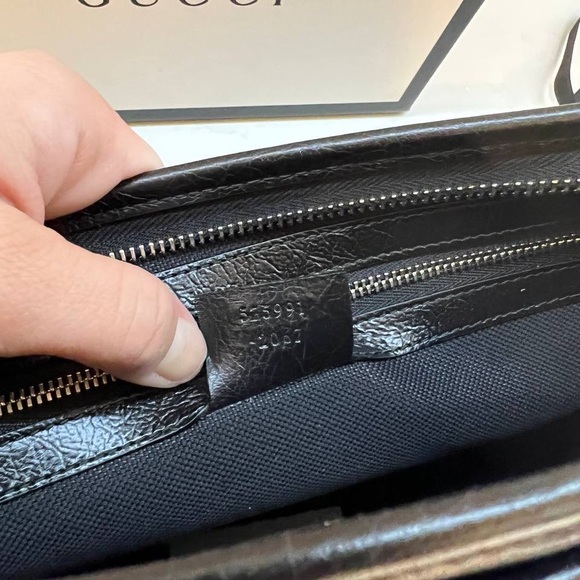 Gucci Morpheus Zip Pouch Leather Pouch - Picture 9 of 10